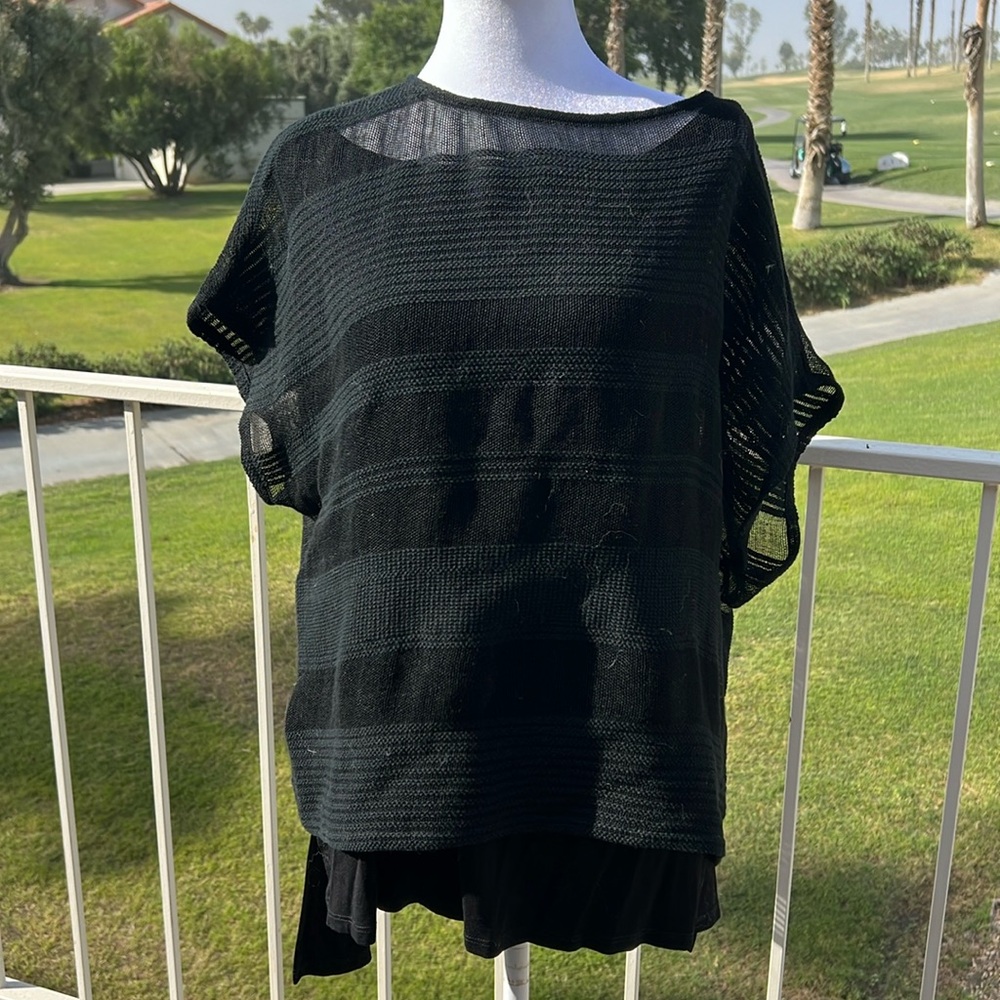 Eileen Fisher organic linen 2 piece set black sz medium